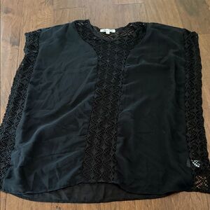 Miken Black Lace Accent Blouse